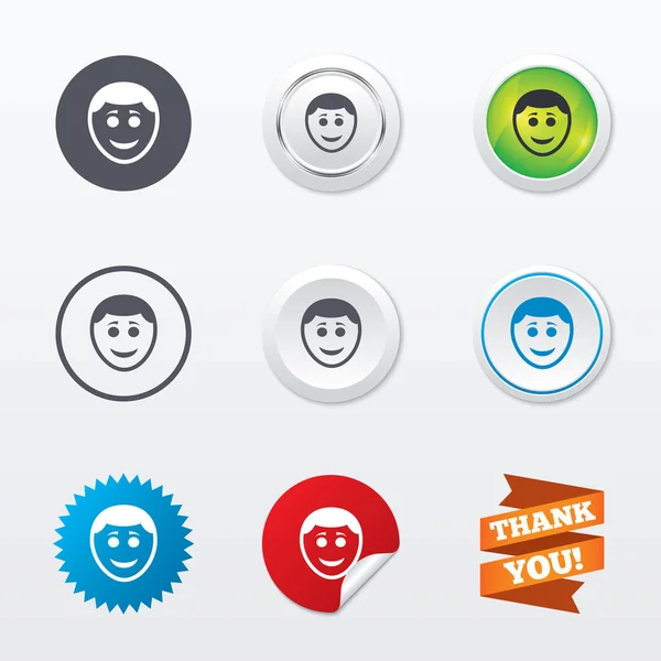 Smile face icons — Stock Vector