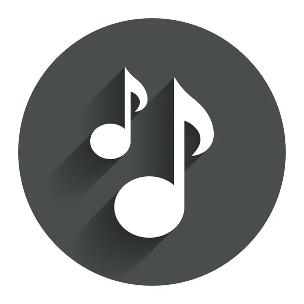 Música notas signo icono . — Vector de stock