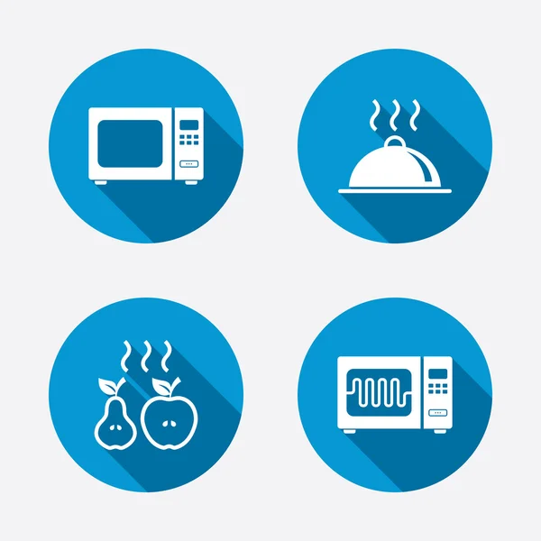 Microwave oven icons — Stock Vector