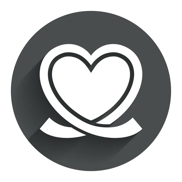 Corazón signo de cinta icono . — Vector de stock