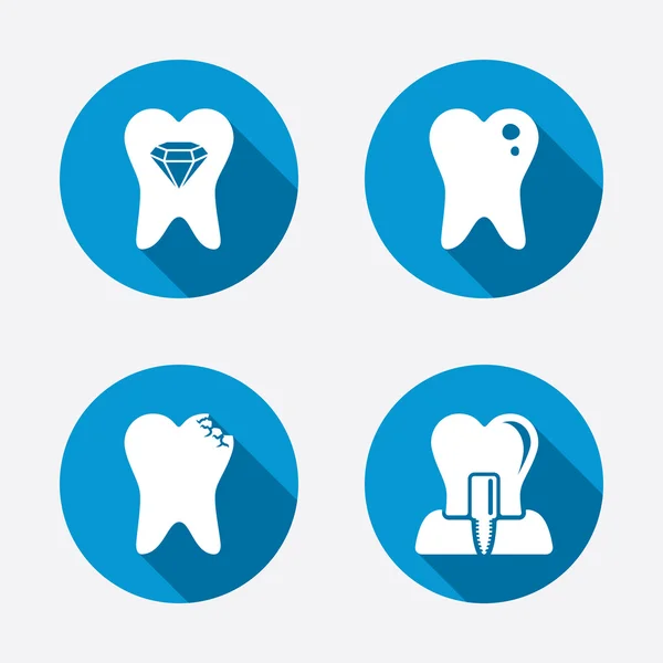 Dental care icons. — Stock Vector