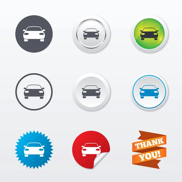 Car sign icons — Stock Vector