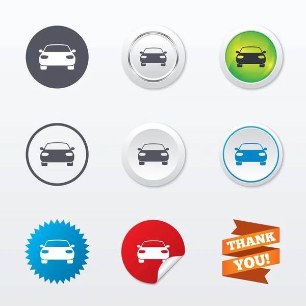 Signo de coche iconos — Vector de stock