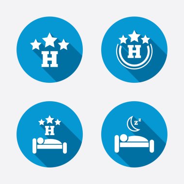 üç yıldız otel simgeler.