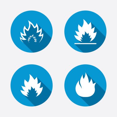 Yangın alev simgeler.