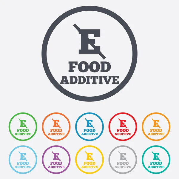 Food additive sign icons — Stock Vector