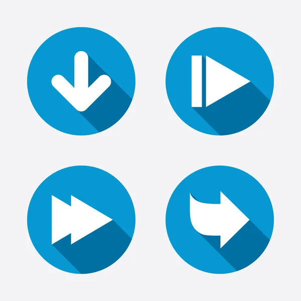 Prochain signes de navigation symboles . — Image vectorielle