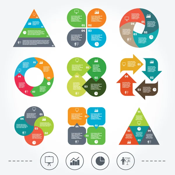 Diagram grafiek cirkeldiagram. — Stockvector