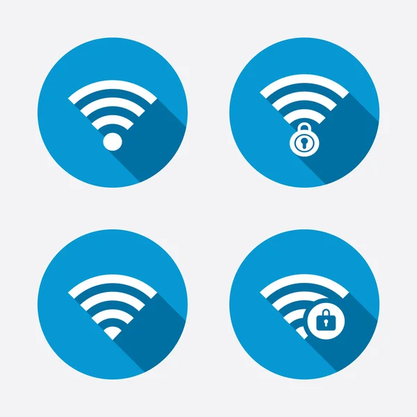 Ícones de rede sem fio Wi-Fi — Vetor de Stock