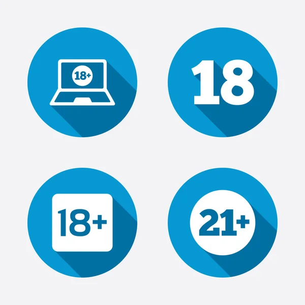 Icônes de contenu adulte . — Image vectorielle