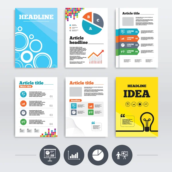 Gráfico de diagrama Gráfico de pastel . — Vector de stock