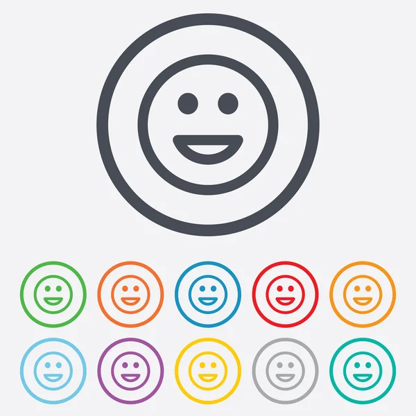 Happy face symbols — Stock Vector