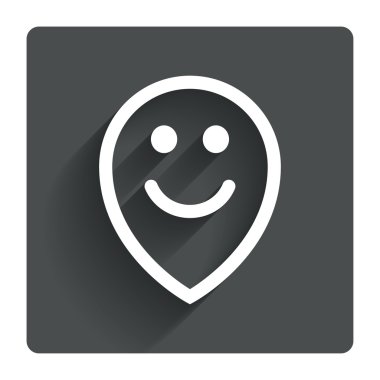 Mutlu yüz harita işaretçi