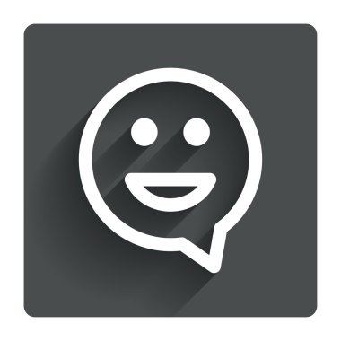 Mutlu yüz konuşma balonu