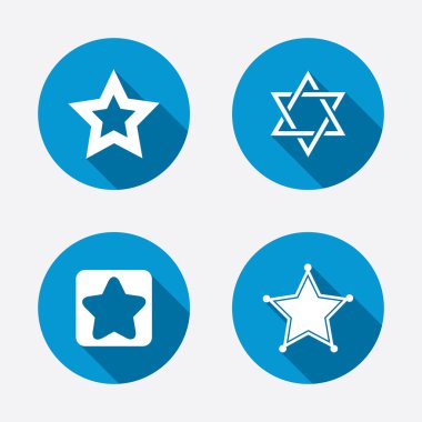 Davut'un yıldızı simgeler.