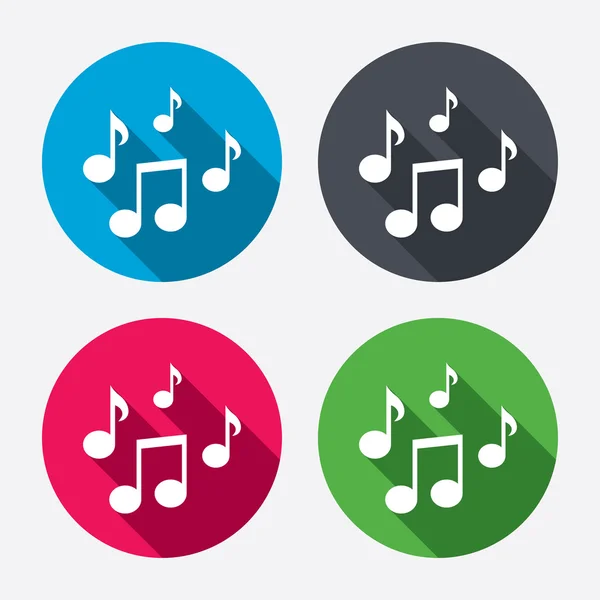 Music notes sign icons — Stock Vector