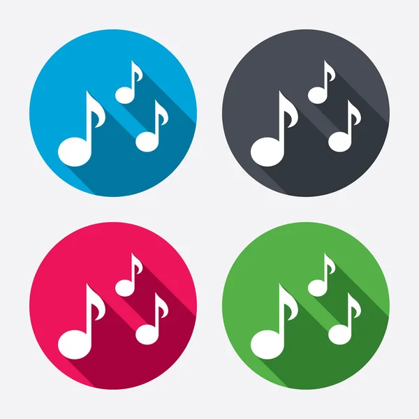 Music notes sign icons — Stock Vector