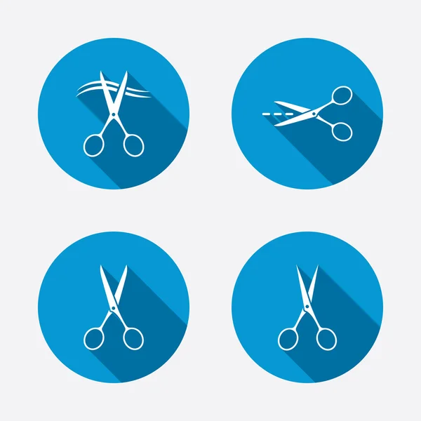 Símbolos de peluquería o barbería — Vector de stock