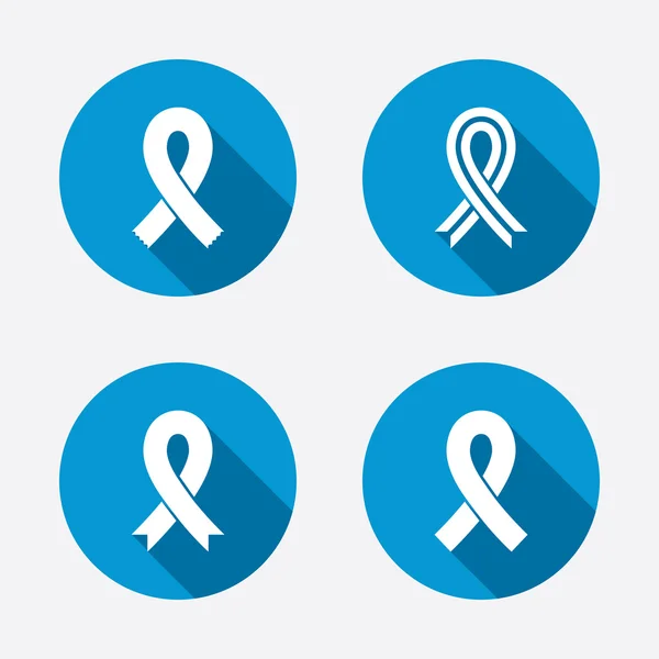Breast cancer awareness ikoner. — Stock vektor