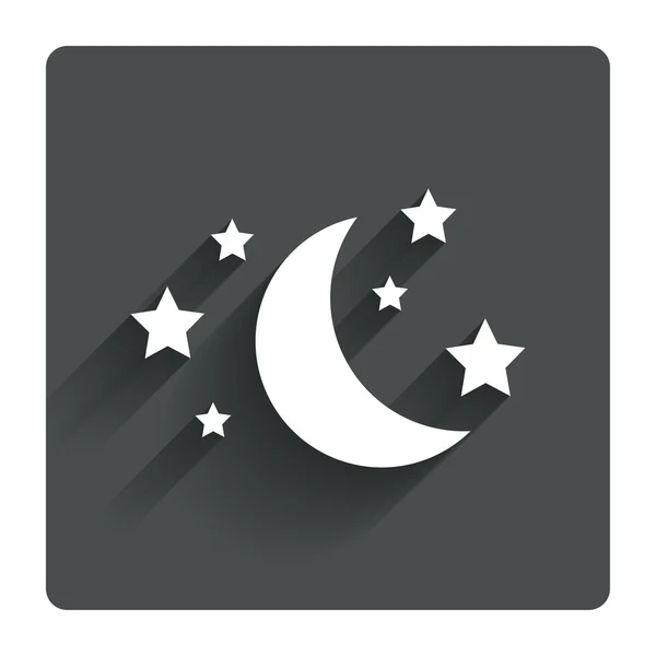 Icono de signo de luna y estrellas . — Vector de stock