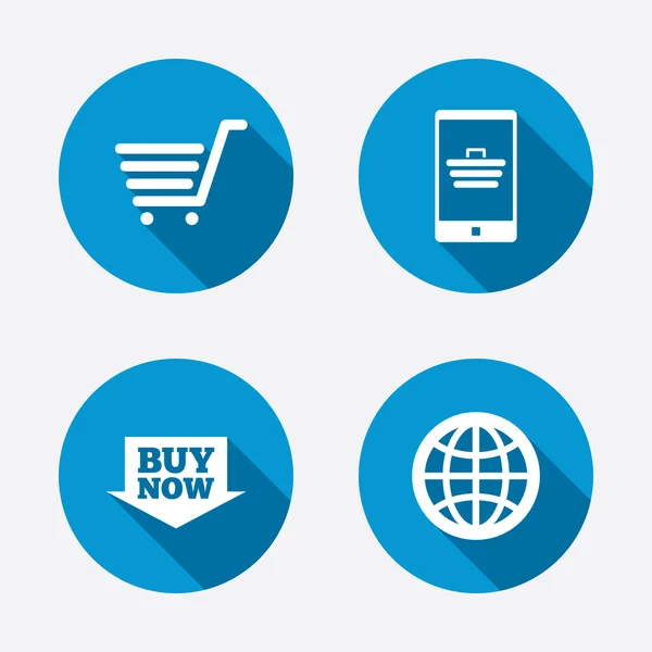 Ícones de compras online. — Vetor de Stock