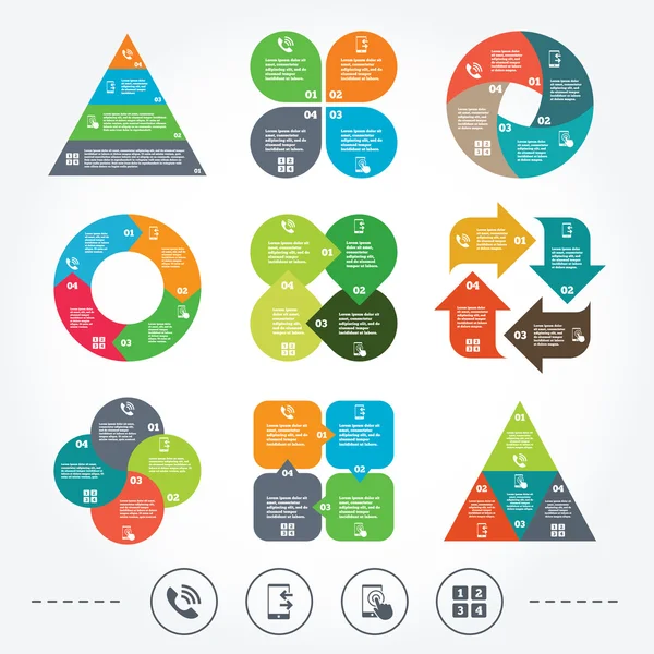 Call center ondersteuning symbolen — Stockvector