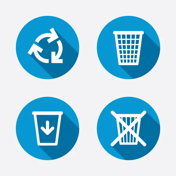 Recycle bin icons Vector Art Stock Images Depositphotos