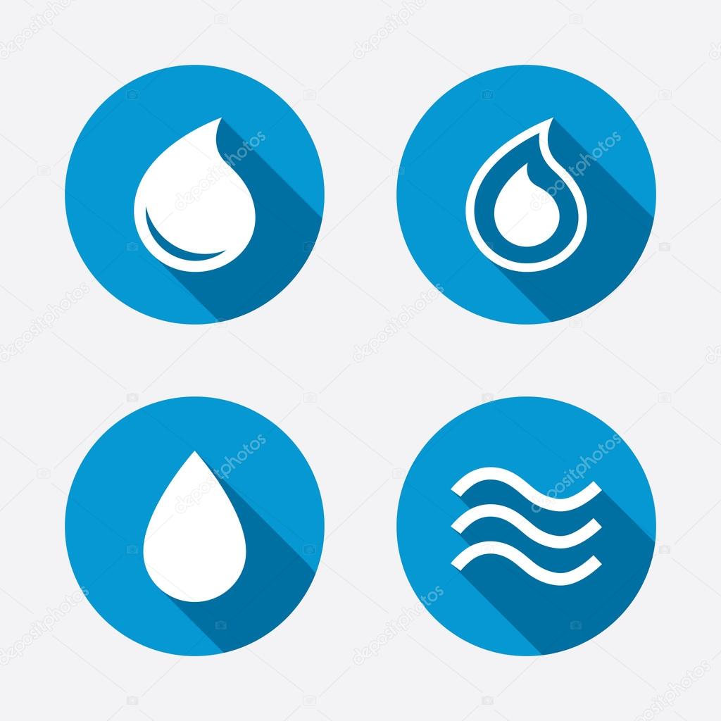 Water drop icons.