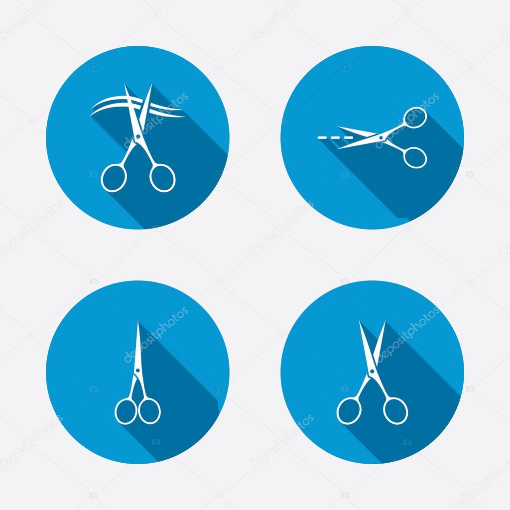 Hairdresser or barbershop symbols