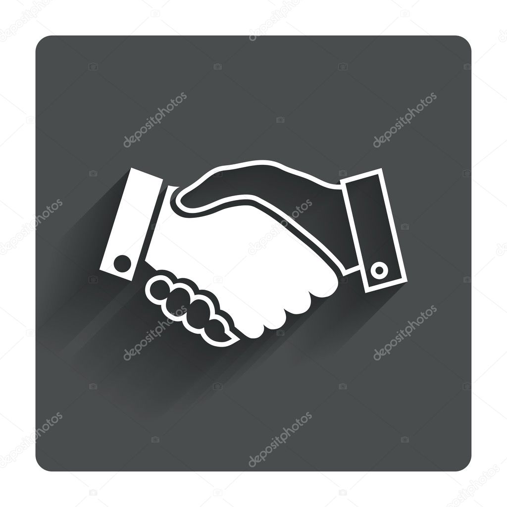 Handshake sign icon