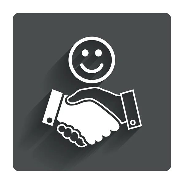Smile handslag tecken ikoner — Stock vektor