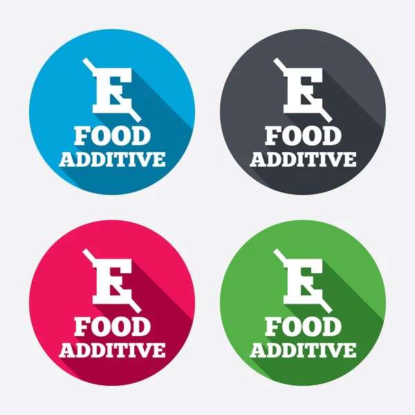 Food additive sign icons — Stock Vector