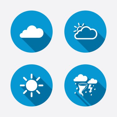 Hava simgeler. bulut ve güneş.