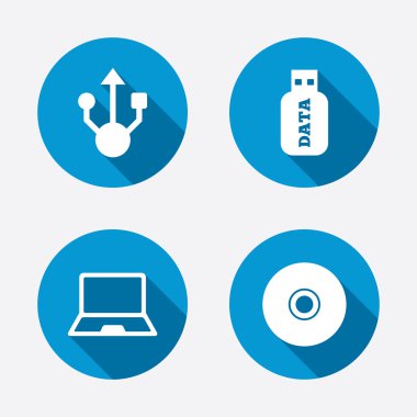 USB flash sürücü simgeleri.