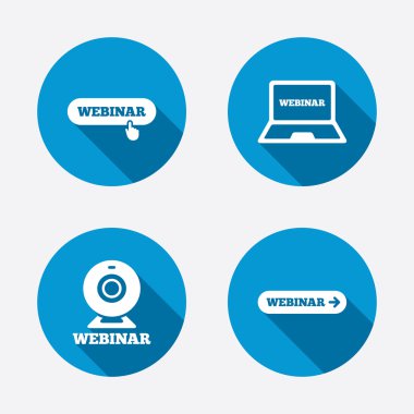 Web kamera ve dizüstü pc işaretleri.