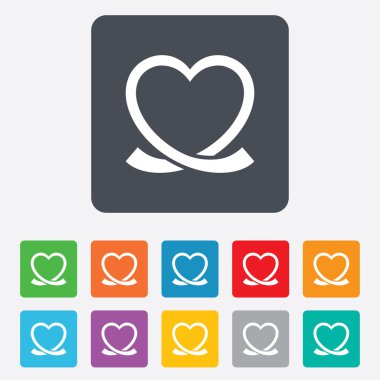 kalp şerit işareti simgeleri