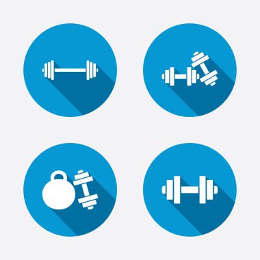 Halter simgeler. Fitness Spor sembolleri.