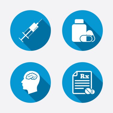 Tablet şişe, beyin, rx.