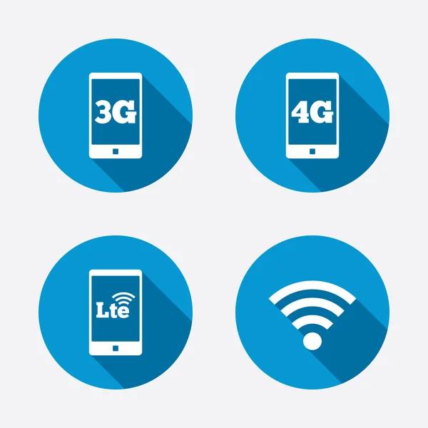 Iconos de telecomunicaciones móviles . — Vector de stock