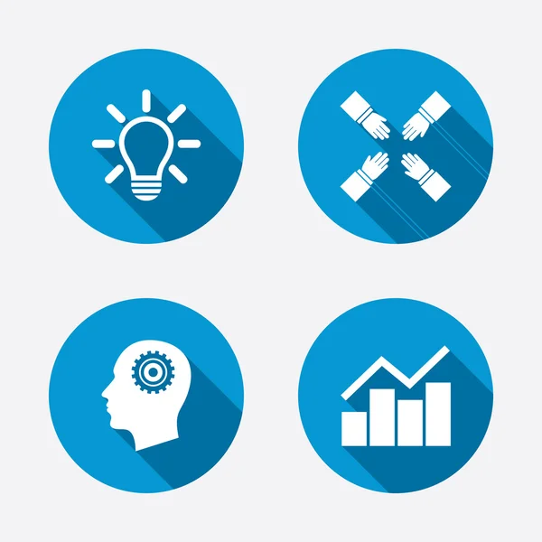 Idea de lámpara. Diagrama gráfico gráfico . — Vector de stock