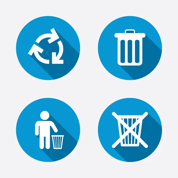 Recycle bin icons. — Stock Vector