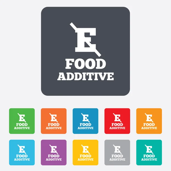 Food additive sign icons — Stock Vector