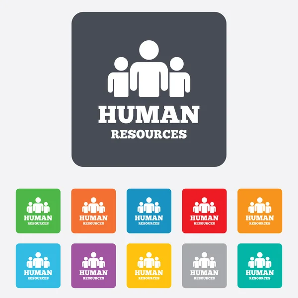 Emberi erőforrások jel ikonok — Stock Vector