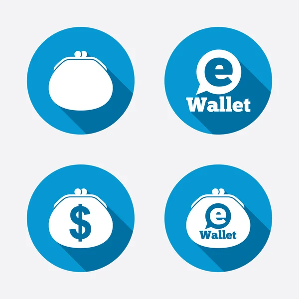 Electronic wallet icons. — Stock Vector
