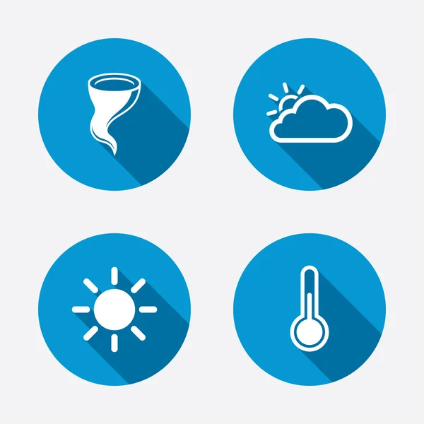 Weather icons. Cloud and sun. — Stock Vector