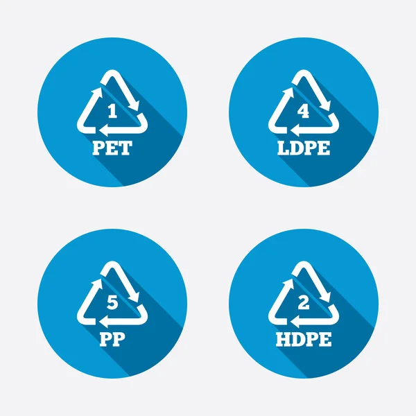 PET, Ld-pe et PP . — Image vectorielle