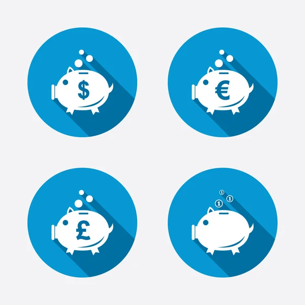 Piggy bank icons. — Stock Vector