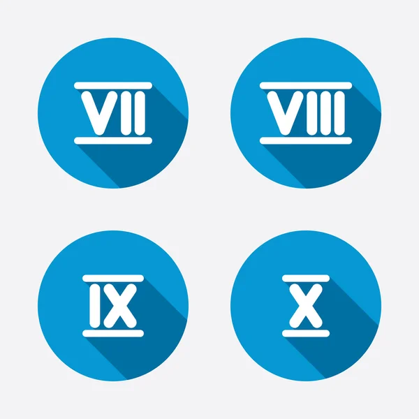 Roman numeral icons. — Stock Vector