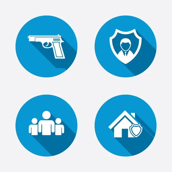 Iconos de la agencia de seguridad . — Vector de stock