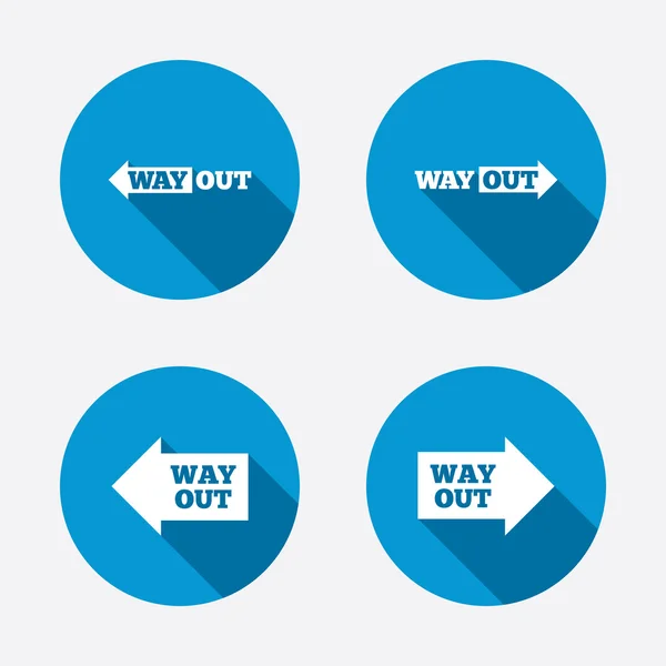 Way out icons. — Stock Vector